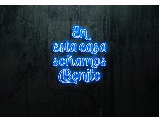 neon led en esta casa soñamos bonito, lightsandwires