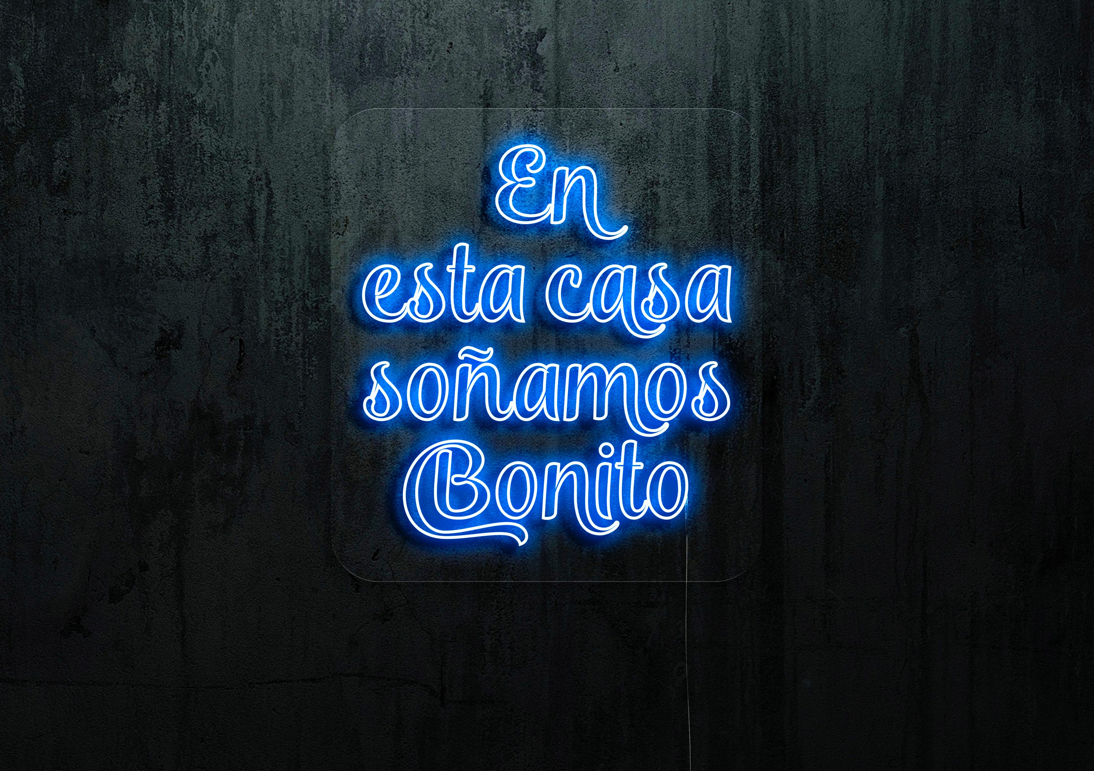 neon led en esta casa soñamos bonito, lightsandwires