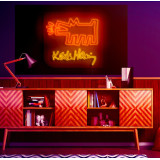 neon led keith harring, lightsandwires