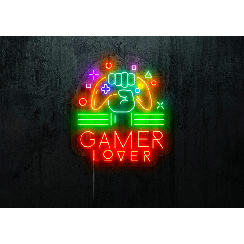 neon led game lover, lightsandwires