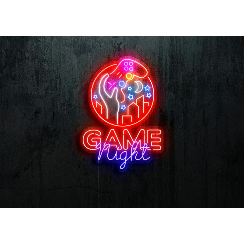 neon led game night, lightsandwires