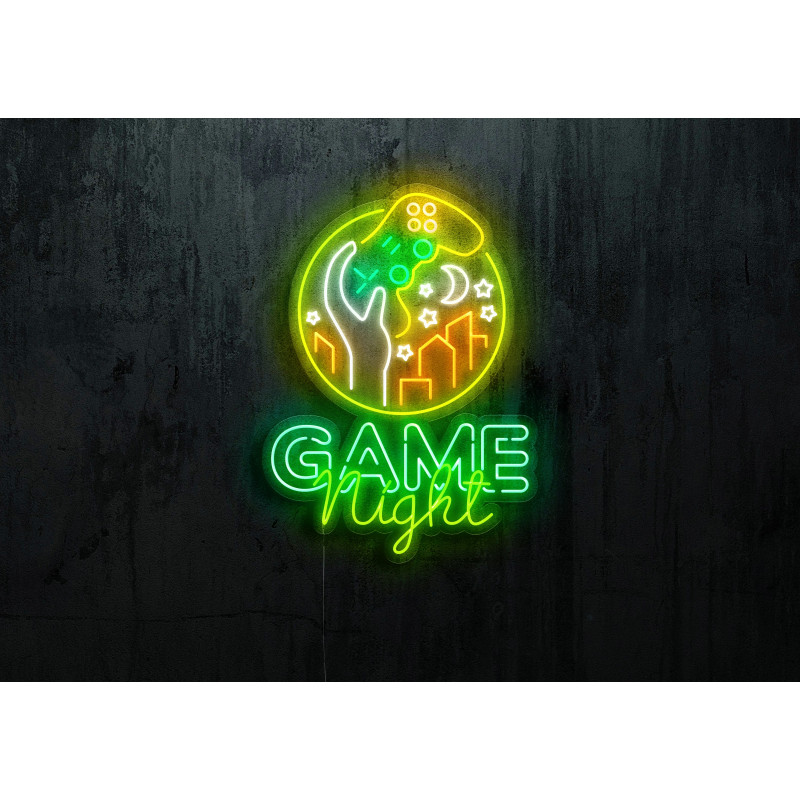 neon led game night, lightsandwires