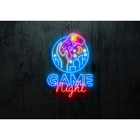 neon led game night, lightsandwires