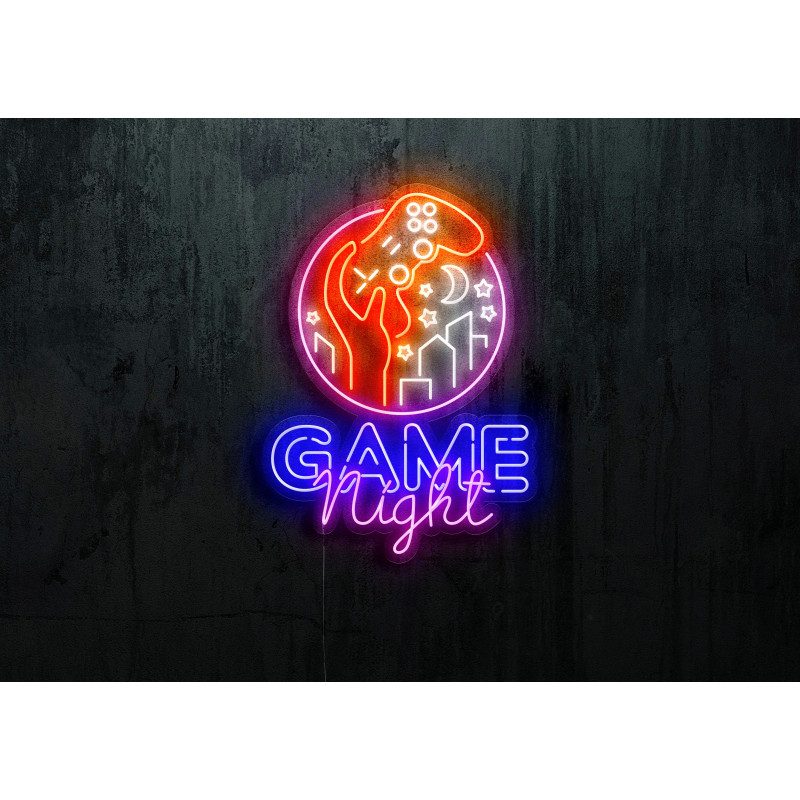 neon led game night, lightsandwires