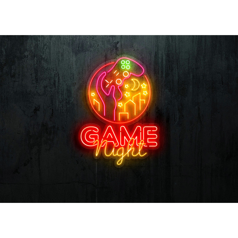 neon led game night, lightsandwires