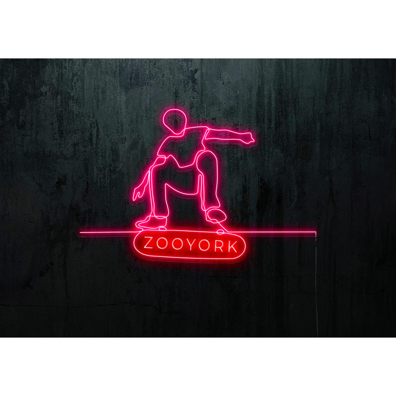 neon led skate, lightsandwires