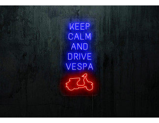 Neón Led "Keep calm and Drive vespa"lightsandwires