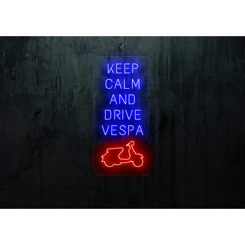 Neón Led "Keep calm and Drive vespa"lightsandwires