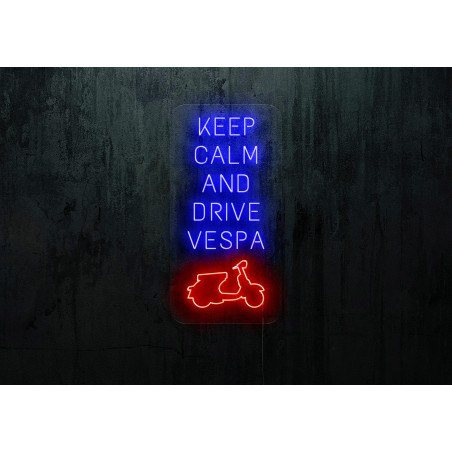 Neón Led "Keep calm and Drive vespa"lightsandwires