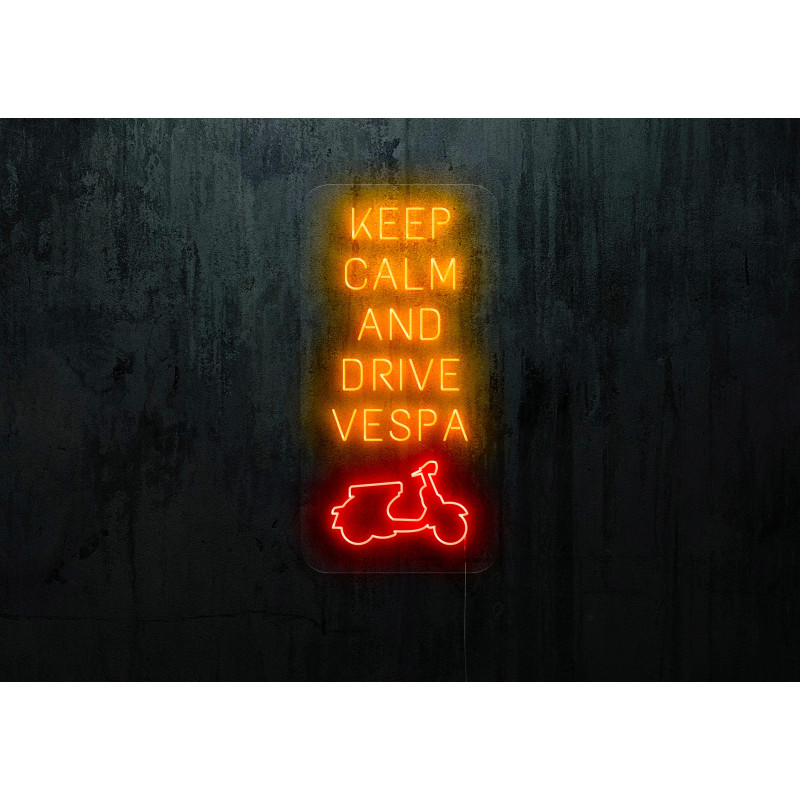 Neón Led "Keep calm and Drive vespa"lightsandwires