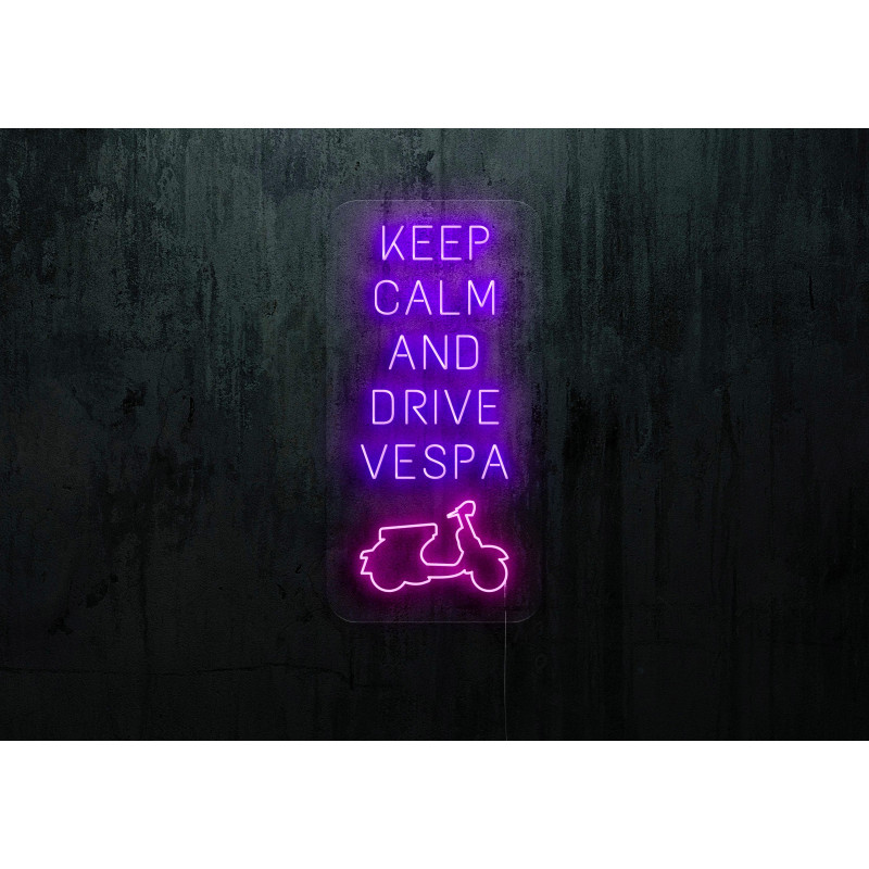 Neón Led "Keep calm and Drive vespa"lightsandwires