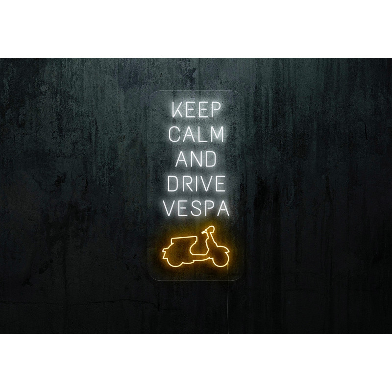 Neón Led "Keep calm and Drive vespa"lightsandwires