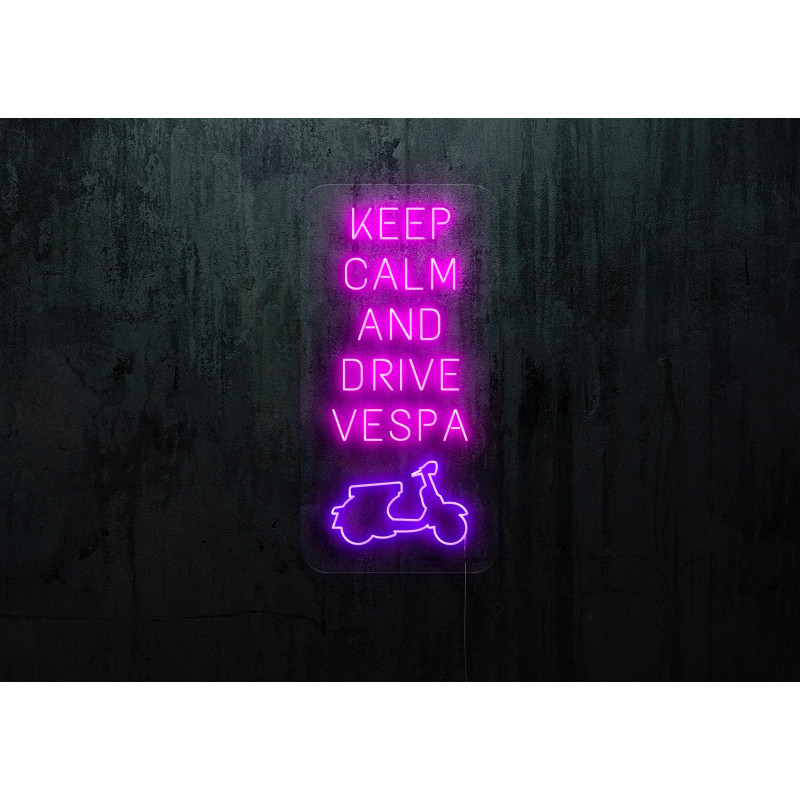 Neón Led "Keep calm and Drive vespa"lightsandwires
