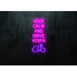 Neón Led "Keep calm and Drive vespa"lightsandwires