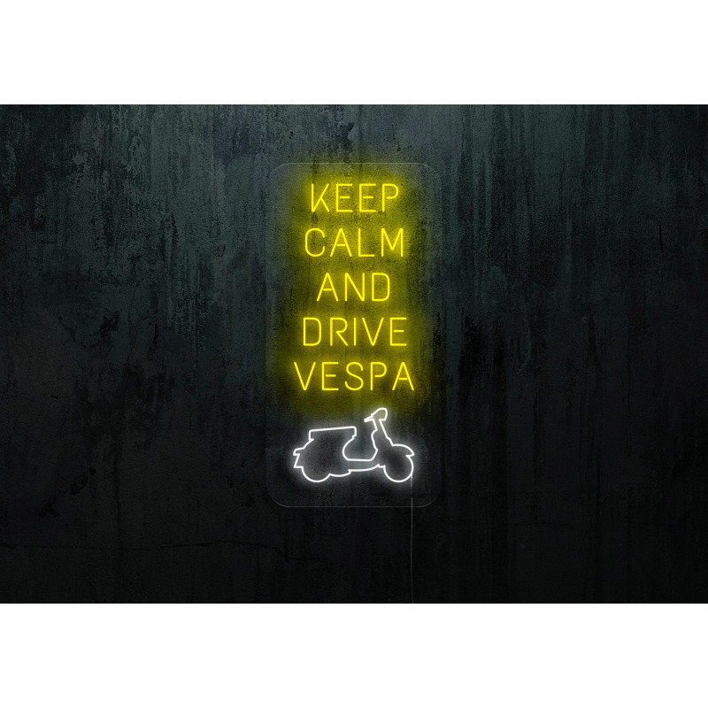 Neón Led "Keep calm and Drive vespa"lightsandwires