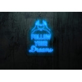 neon led follow your dreams, lightsandwires