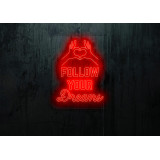 neon led follow your dreams, lightsandwires