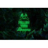 neon led follow your dreams, lightsandwires