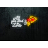 Neón Led "All you need is love & pizza"lightsandwires