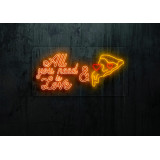 Neón Led "All you need is love & pizza"lightsandwires