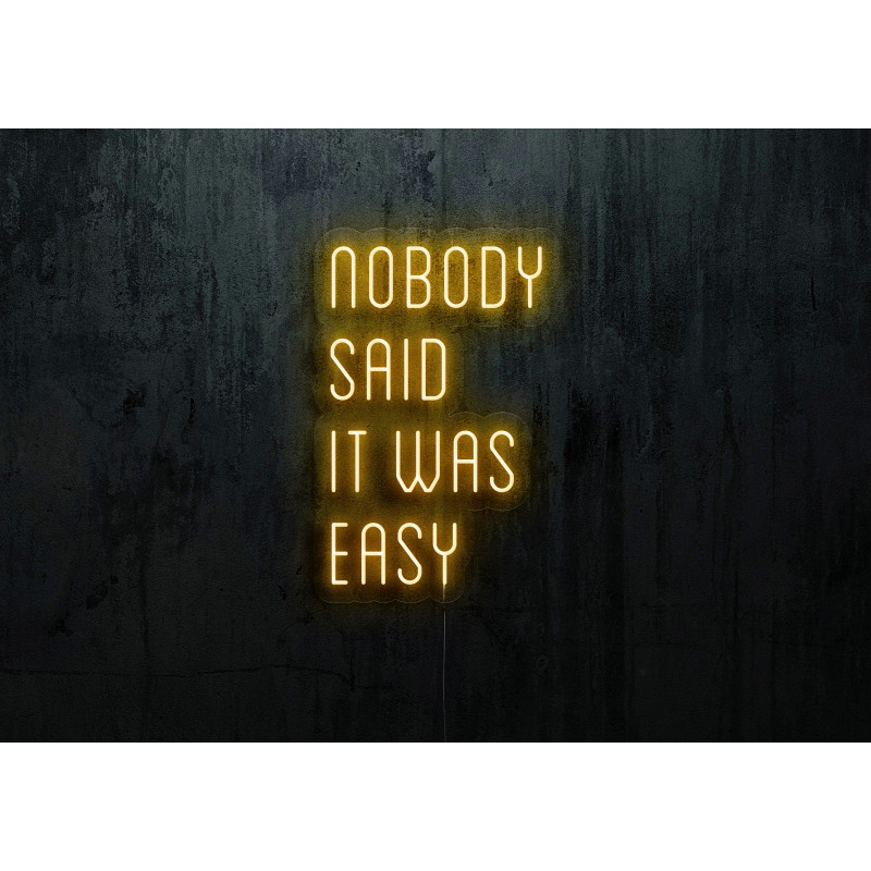 Neón Led "Nobody said it was easy" lightsandwires