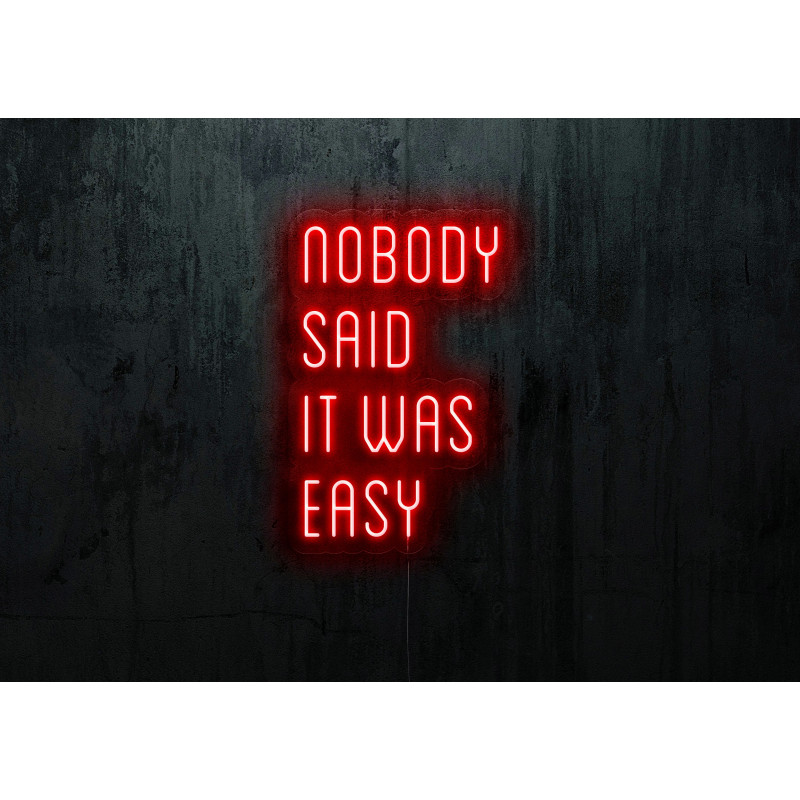 Neón Led "Nobody said it was easy" lightsandwires