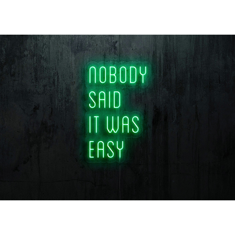 Neón Led "Nobody said it was easy" lightsandwires