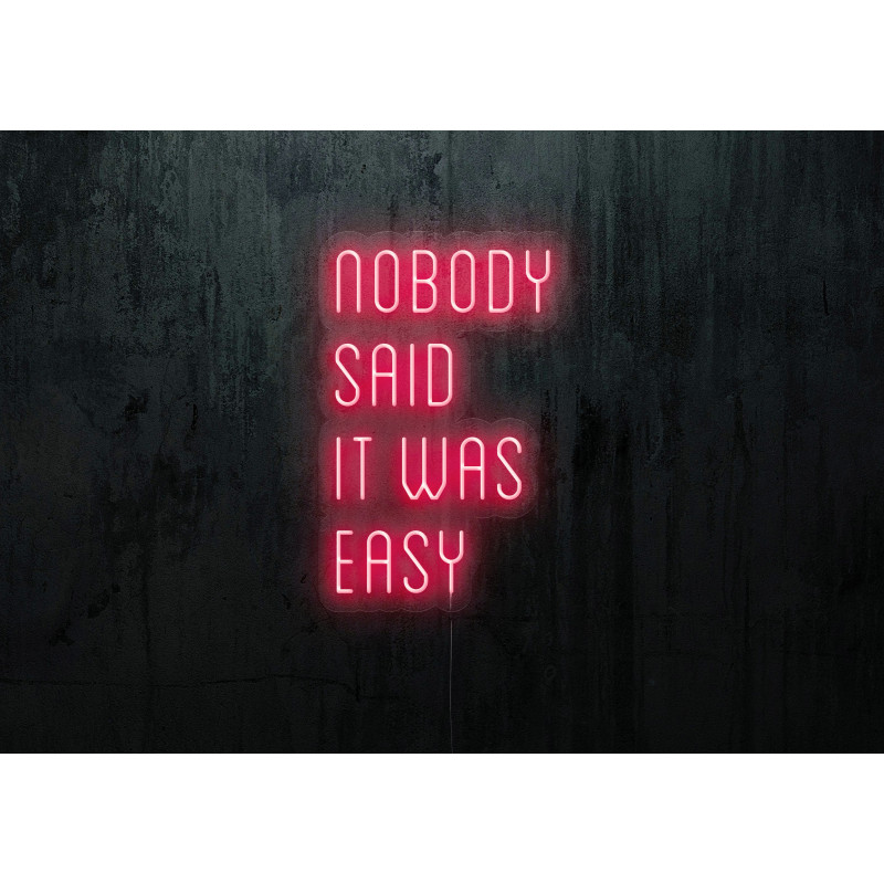 Neón Led "Nobody said it was easy" lightsandwires