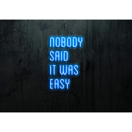Neón Led "Nobody said it was easy" lightsandwires