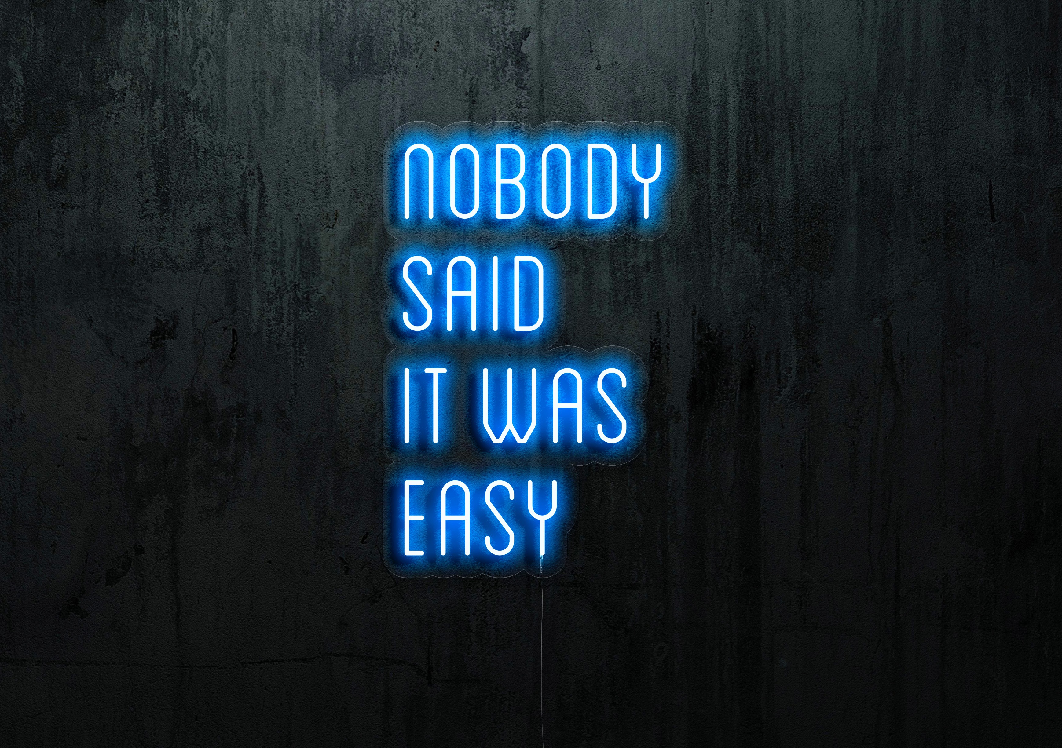 Neón Led "Nobody said it was easy" lightsandwires