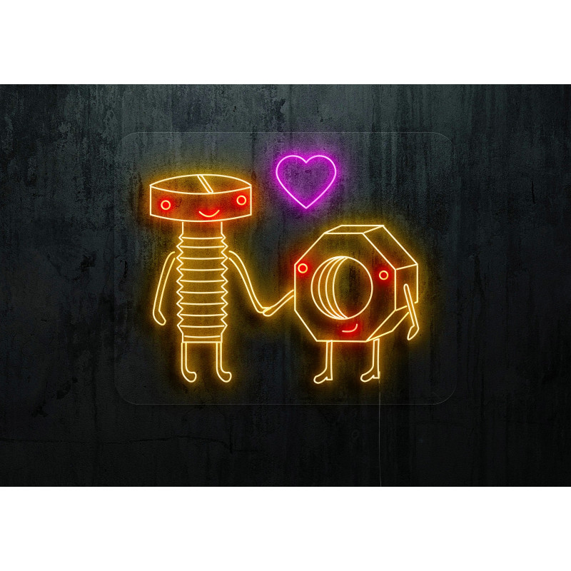 Neón Led "Tuercas con amor"lightsandwires