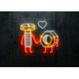 Neón Led "Tuercas con amor"lightsandwires
