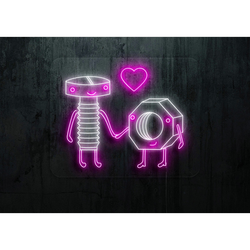 Neón Led "Tuercas con amor"lightsandwires