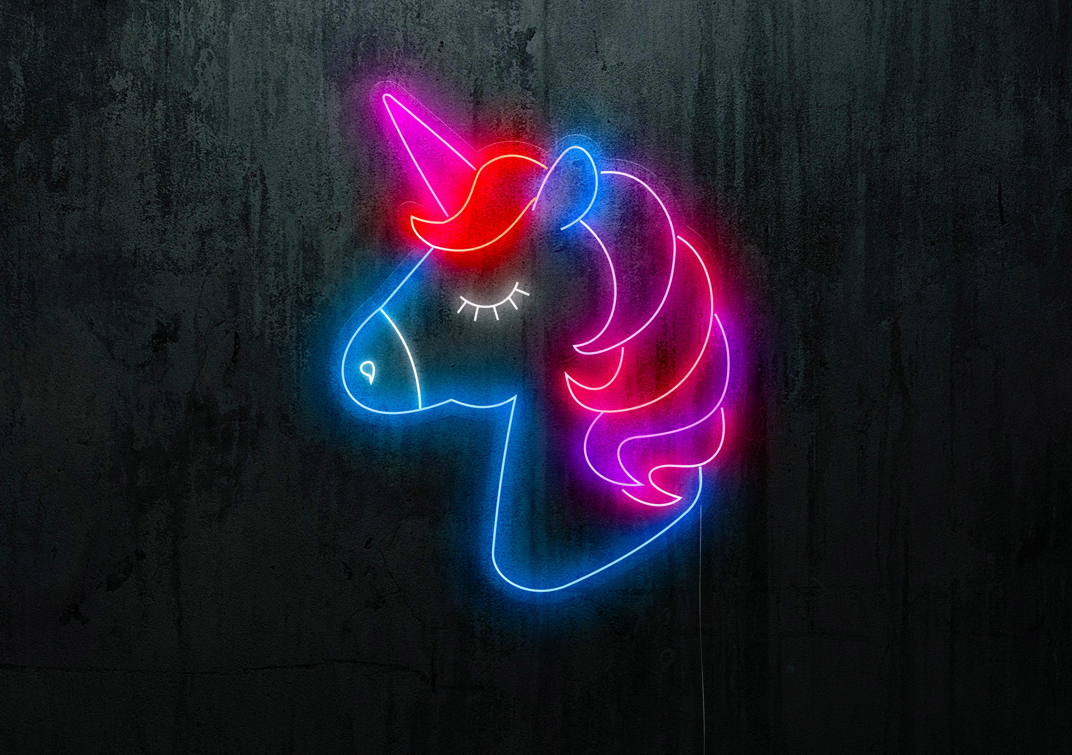 neon led unicornio by lightsandwires