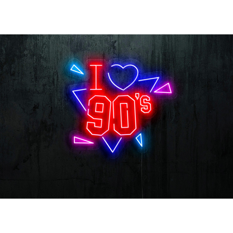 Carteles de Neón Led - Luces de neón "I Love 90"