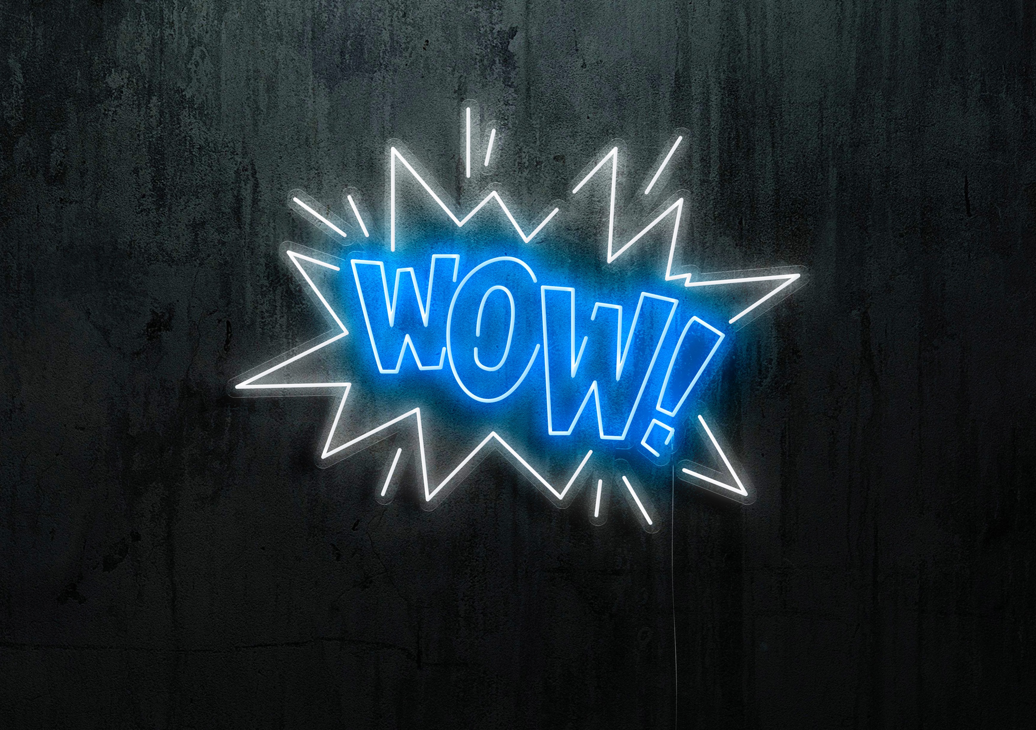 Carteles de Neón Led - Luces de neón "Wow"