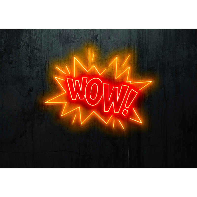 Carteles de Neón Led - Luces de neón "Wow"