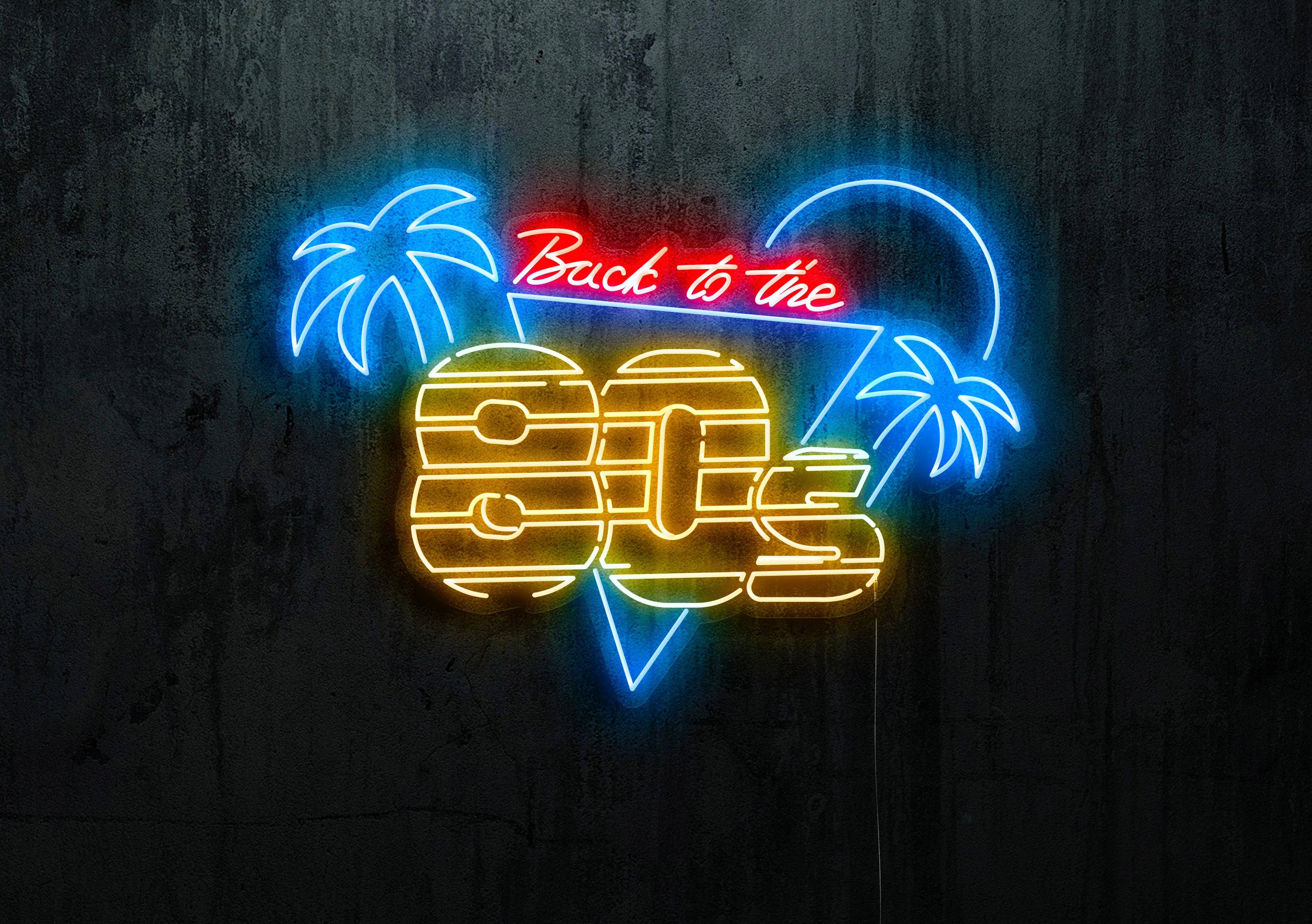 Carteles de Neón Led - Luces de neón "Back to the 80s"