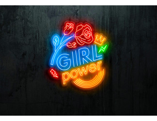 neon led girl power LIGHTSANDWIRES