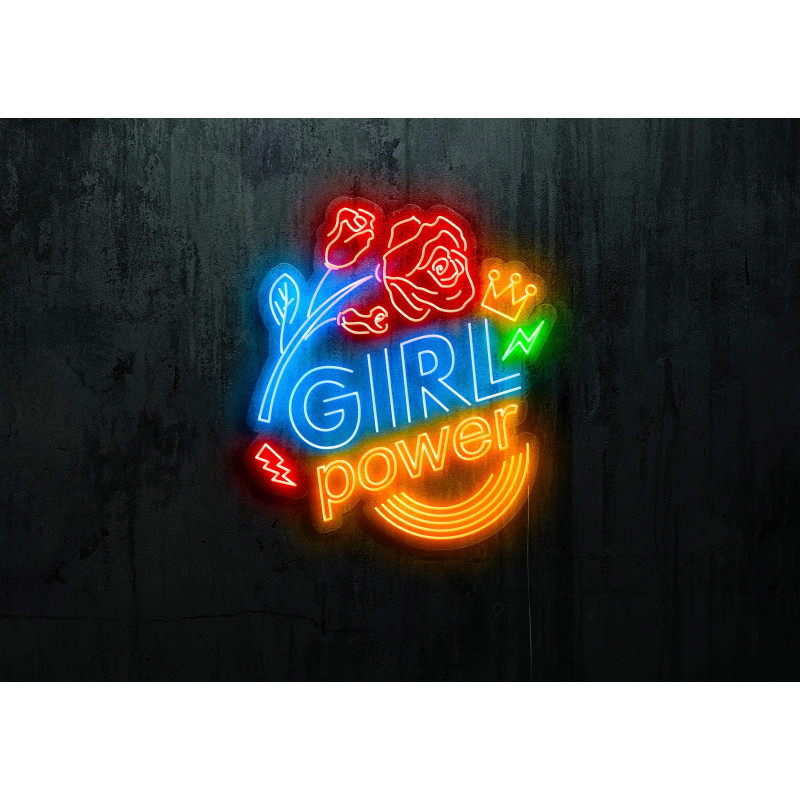 neon led girl power LIGHTSANDWIRES