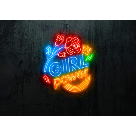 neon led girl power LIGHTSANDWIRES