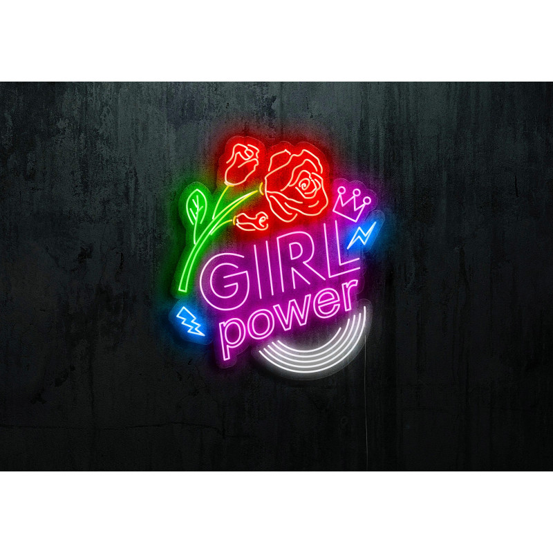 neon led girl power LIGHTSANDWIRES