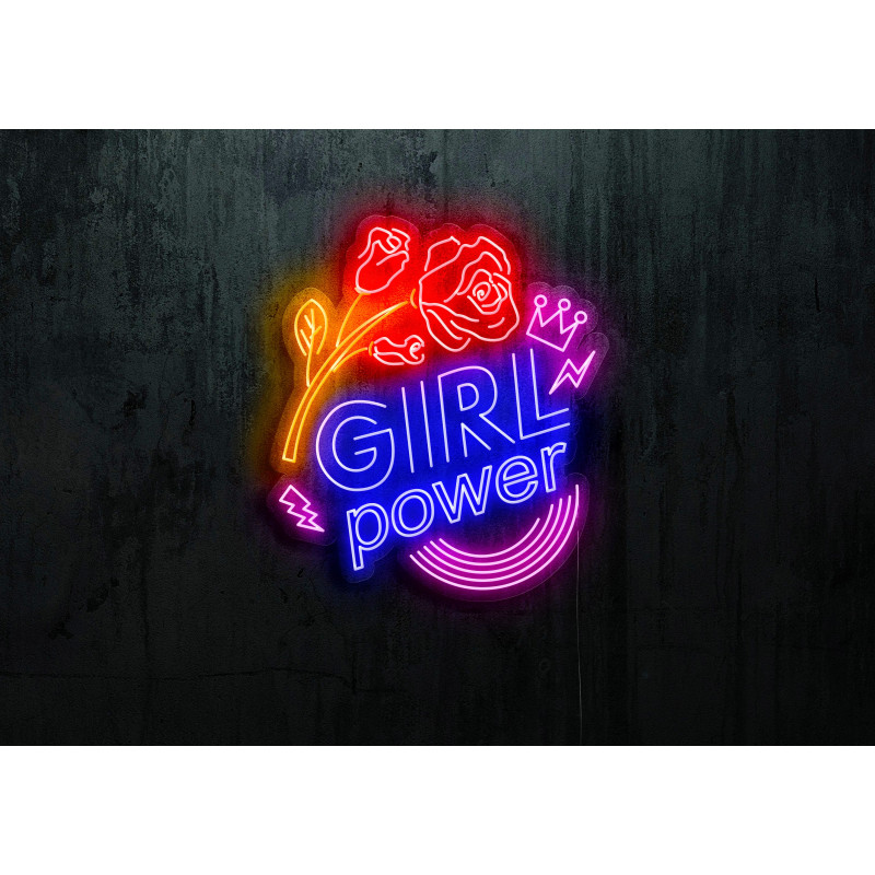 neon led girl power LIGHTSANDWIRES