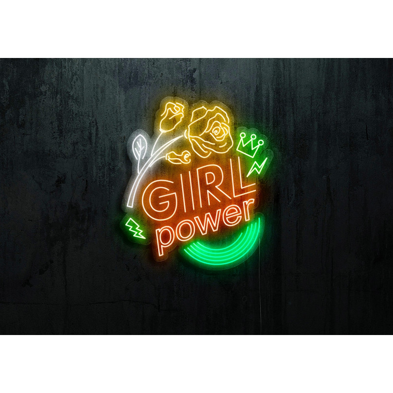 neon led girl power LIGHTSANDWIRES