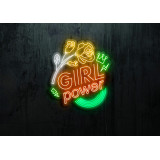 neon led girl power LIGHTSANDWIRES