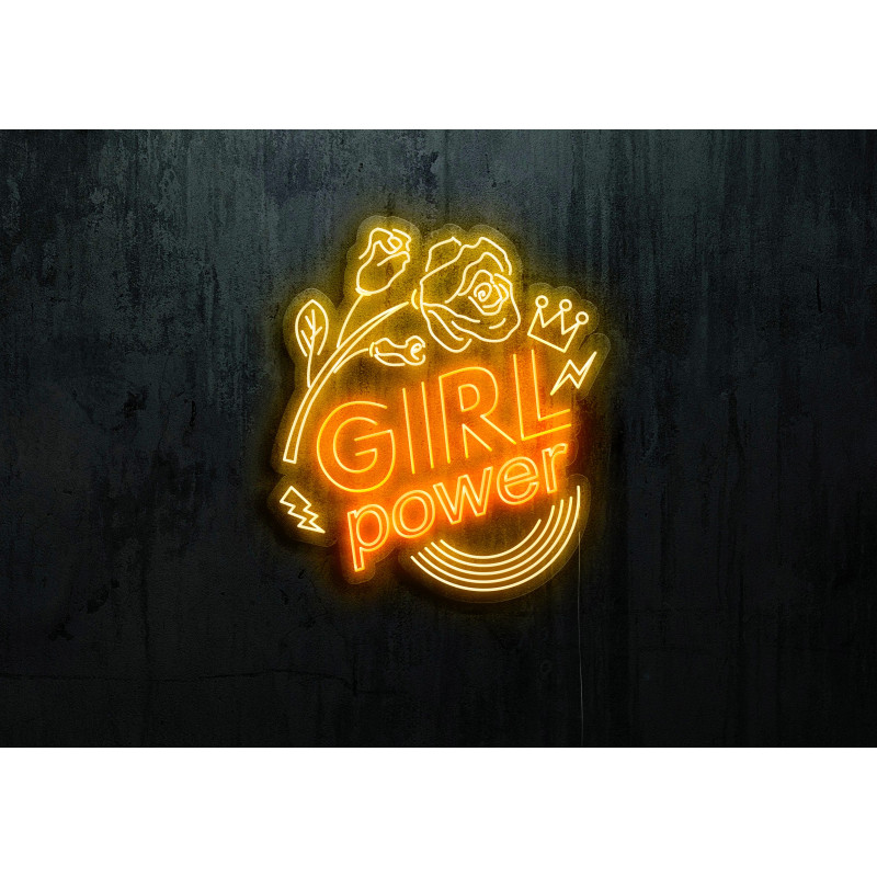 neon led girl power LIGHTSANDWIRES