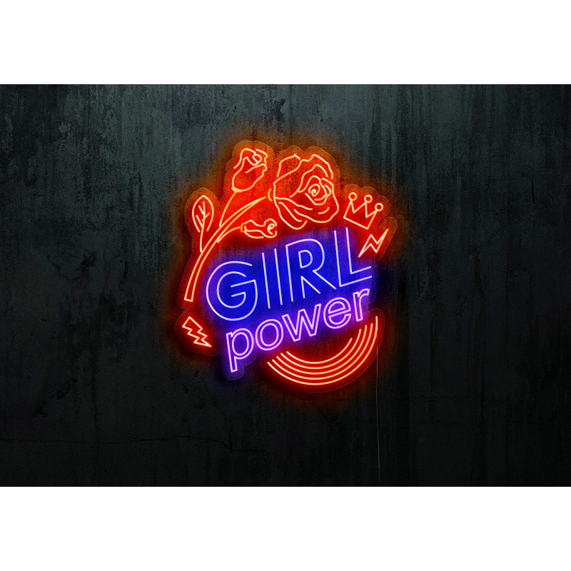 neon led girl power LIGHTSANDWIRES