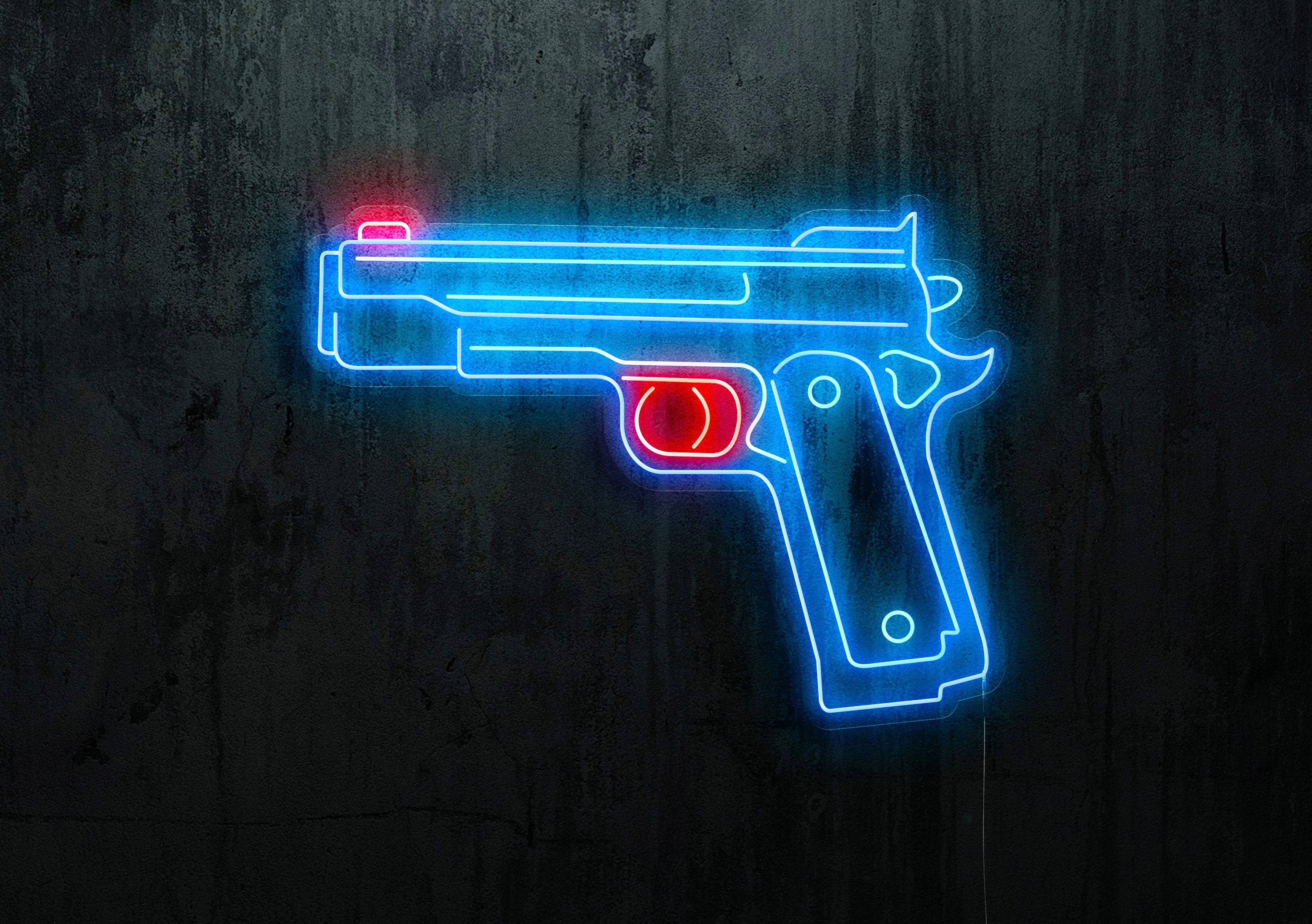 neon led pistola, lightsandwires