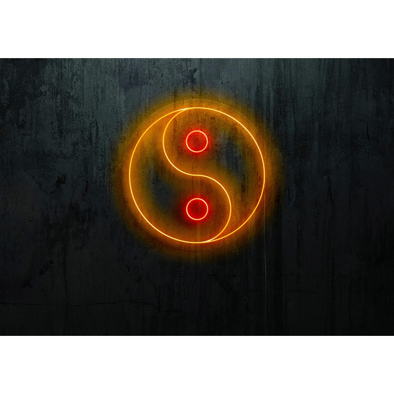 neon led ying yang, lightsandwires