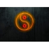 neon led ying yang, lightsandwires